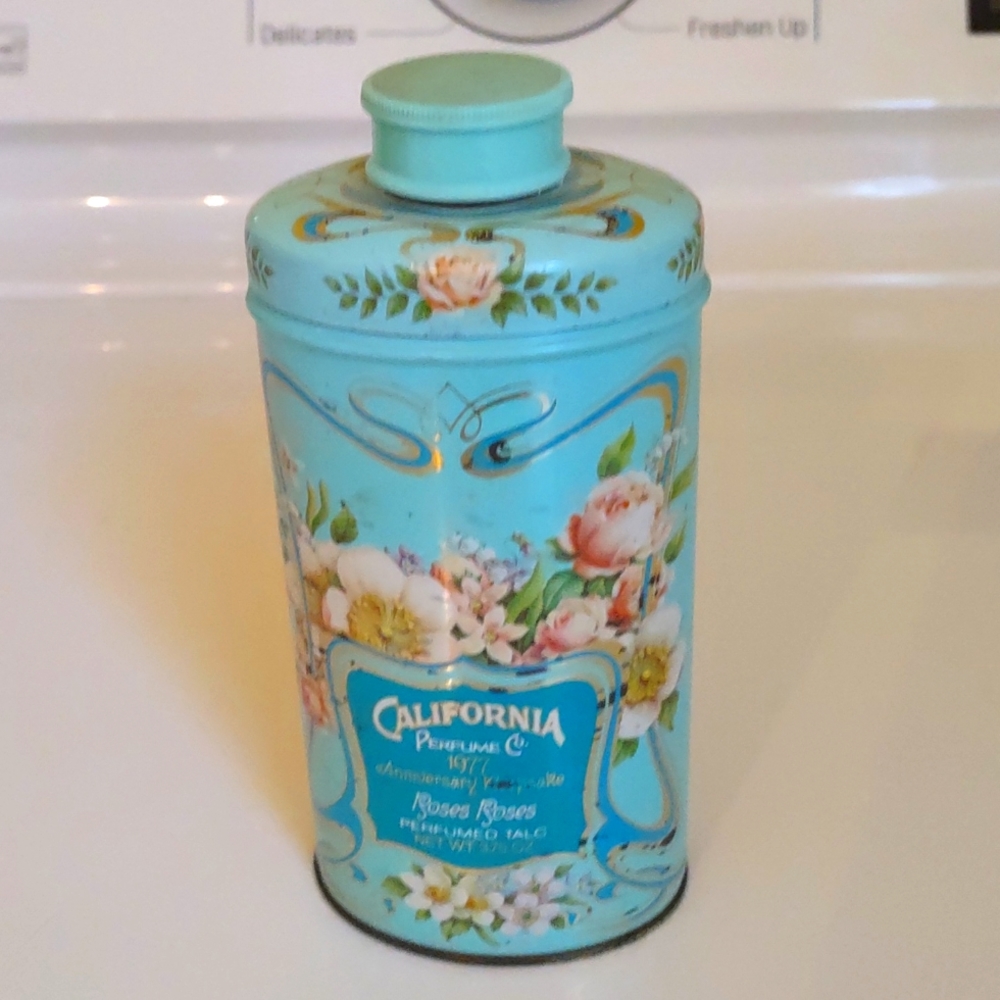 Vintage Avon 1977 California perfume company anniversary keepsake perfume talc.